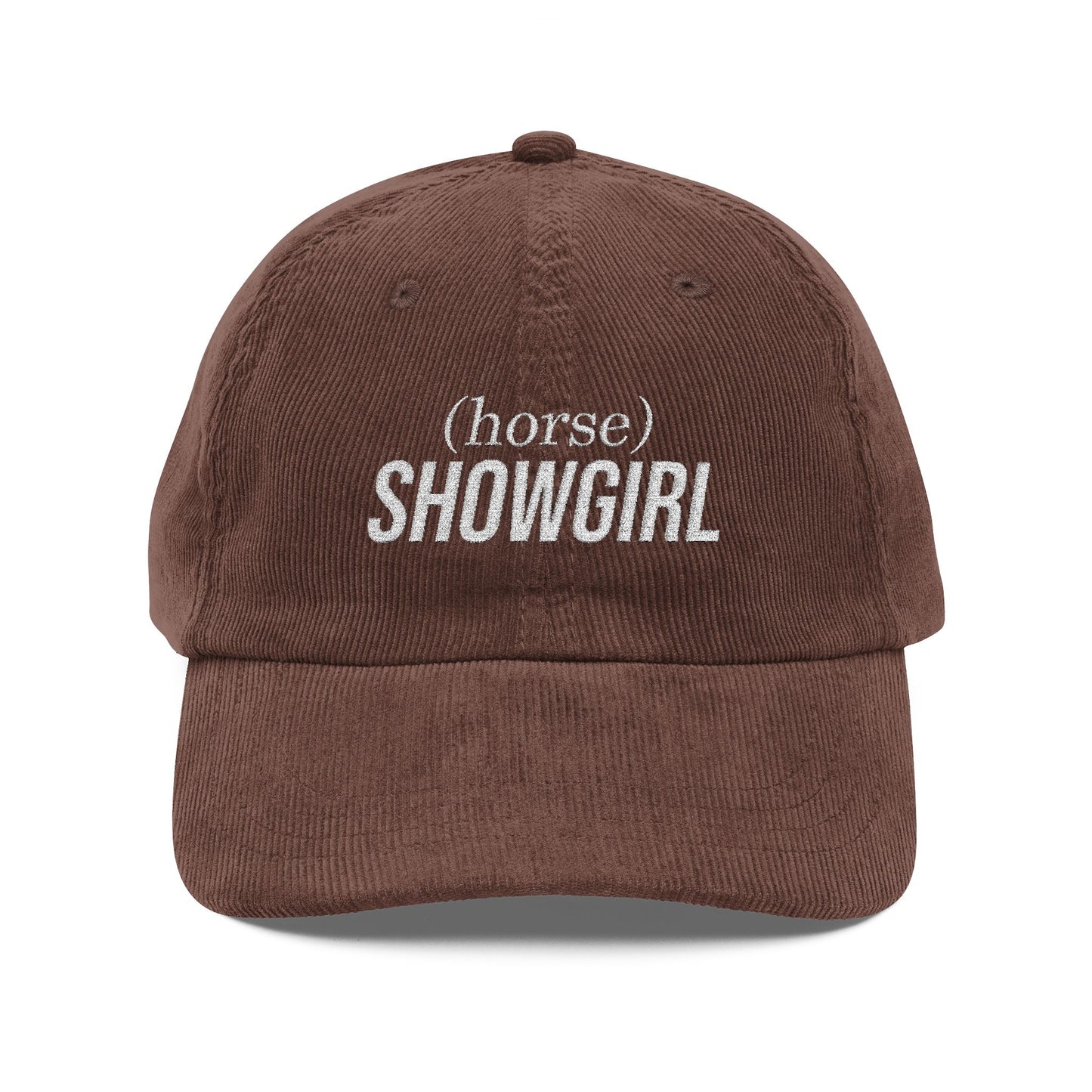 Embroidered Corduroy Hat - (horse) SHOWGIRL