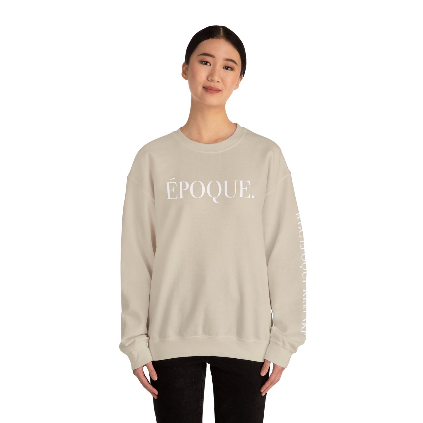 Époque. - Sleeve + Back Design, Unisex Heavy Blend™ Crewneck Sweatshirt