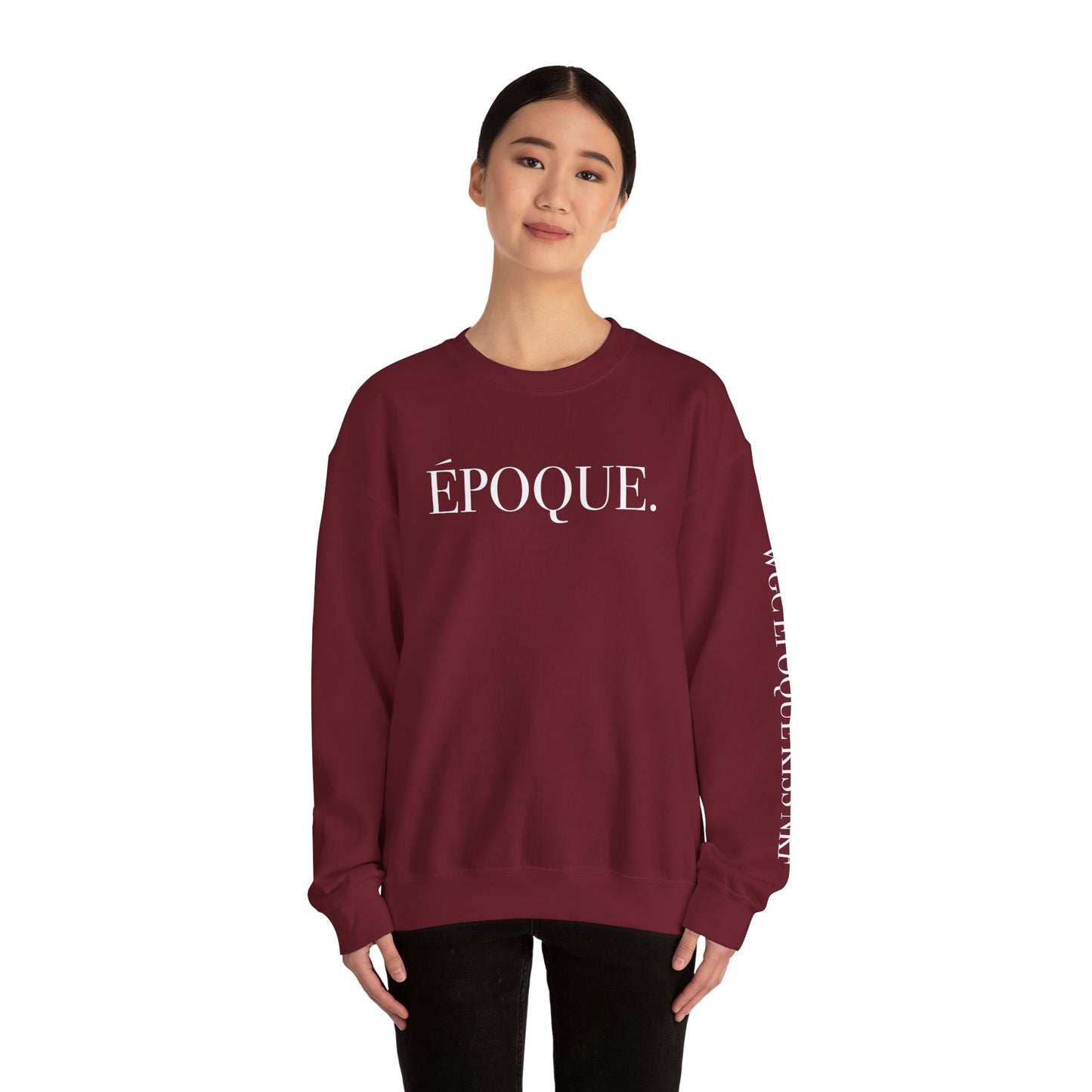 Époque. - Sleeve + Back Design, Unisex Heavy Blend™ Crewneck Sweatshirt