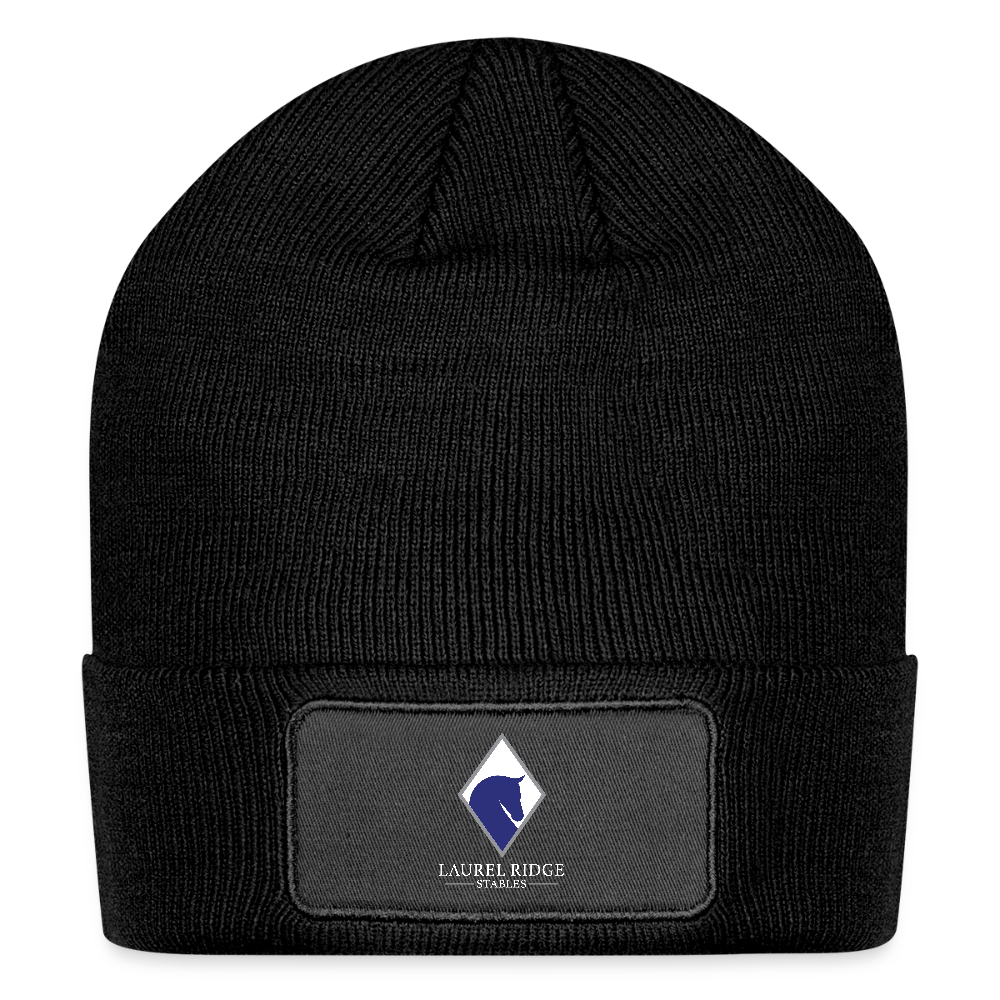Logo Patch Beanie - black