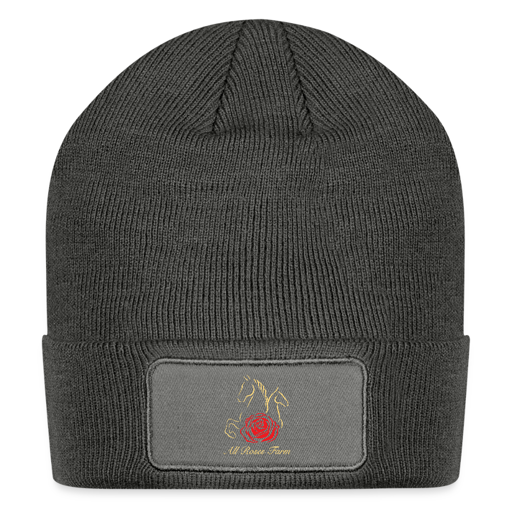 Logo Patch Beanie - charcoal grey