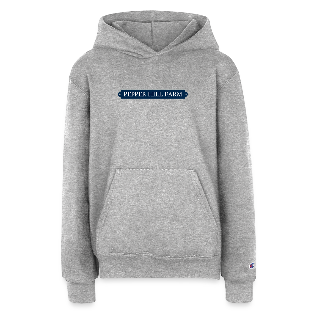 Champion Youth Hoodie - heather grey