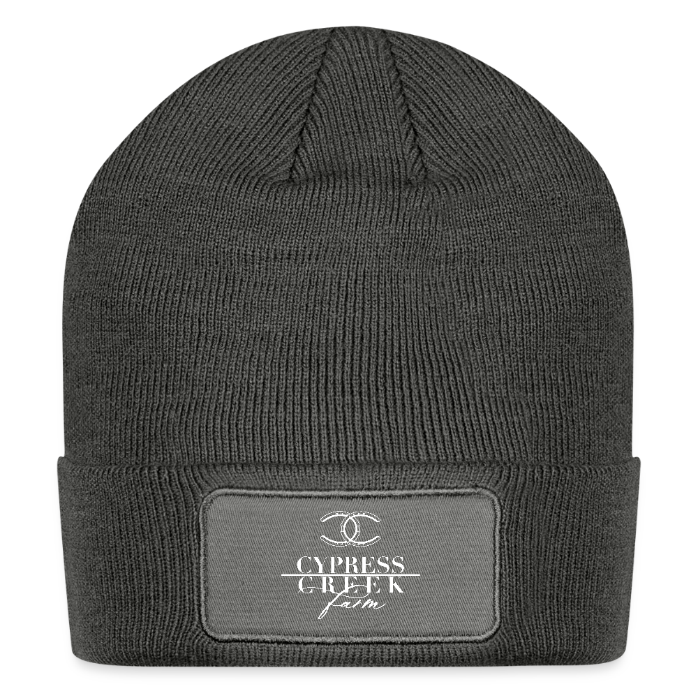 Logo Patch Beanie - charcoal grey