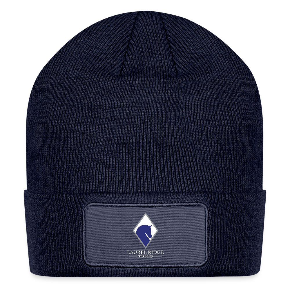 Logo Patch Beanie - navy
