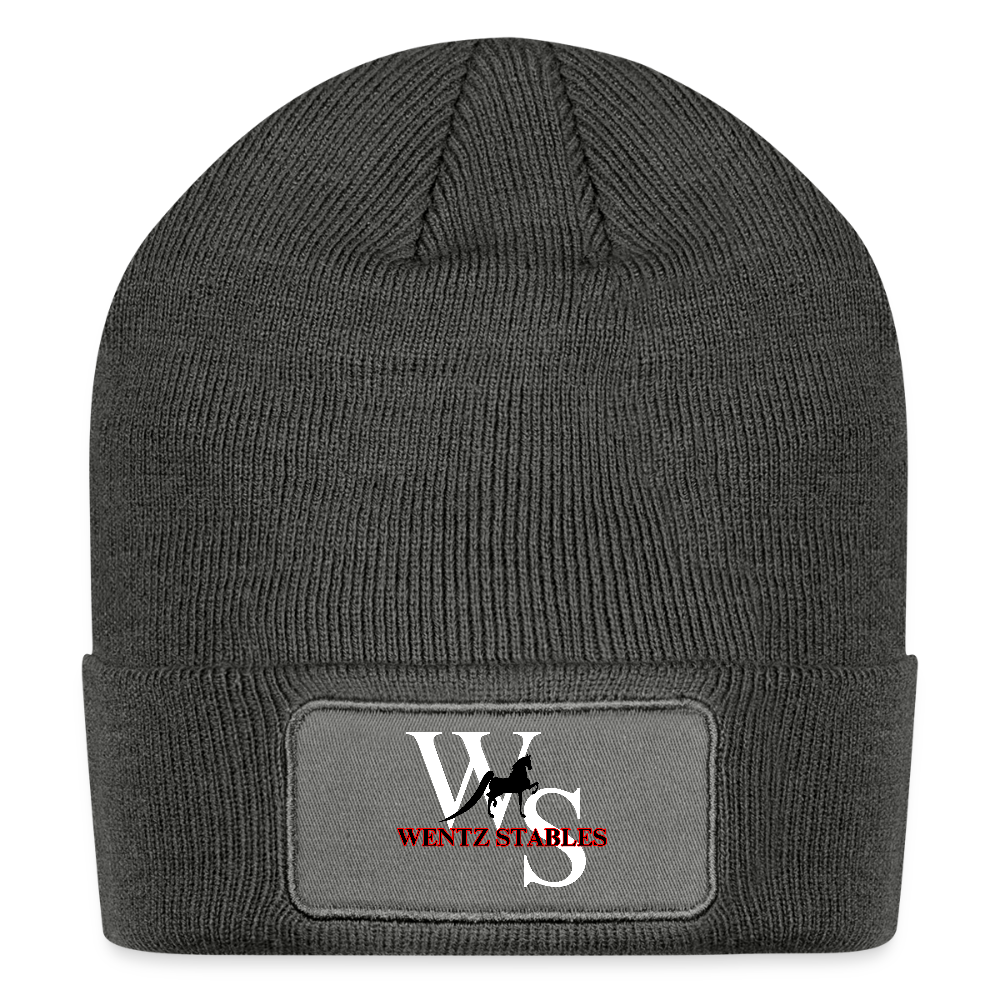 Logo Patch Beanie - charcoal grey
