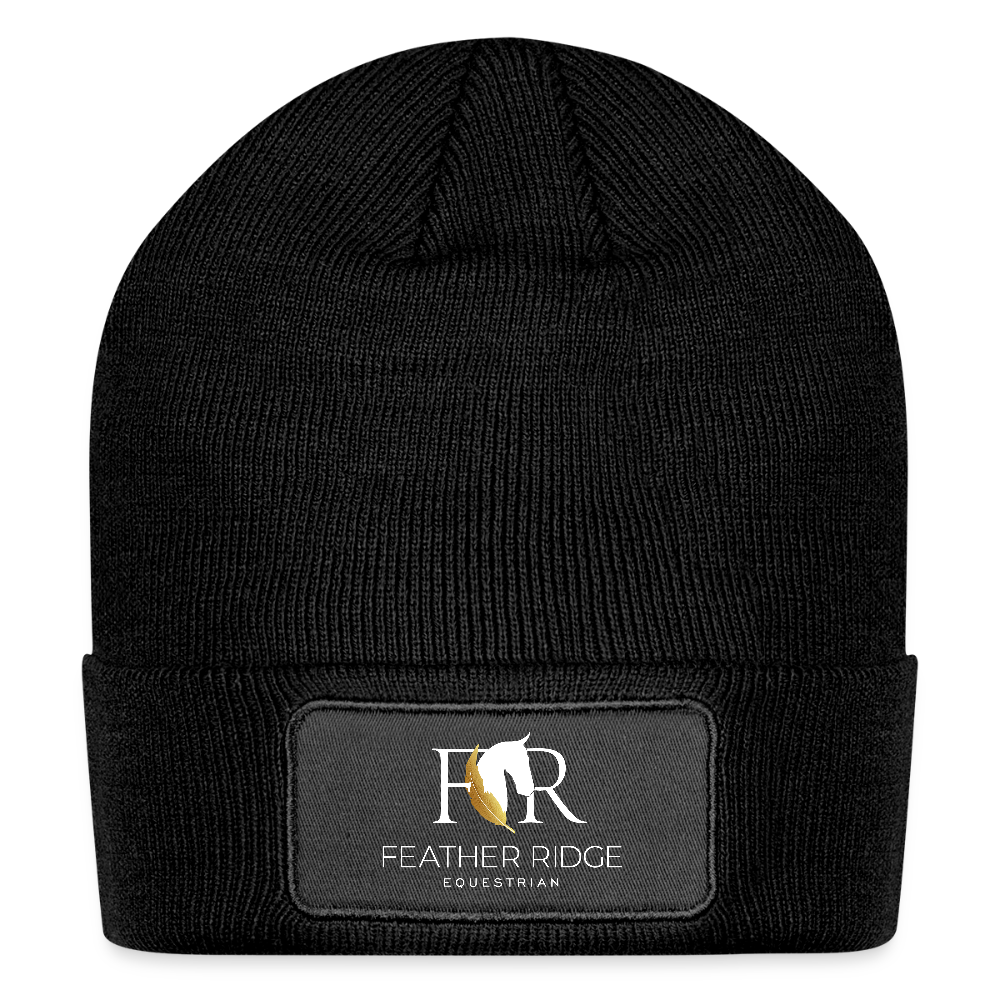 Logo Patch Beanie - black
