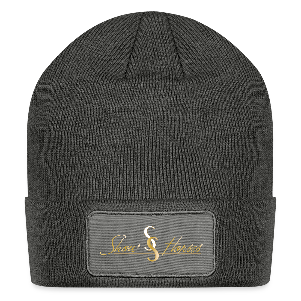 Logo Patch Beanie - charcoal grey
