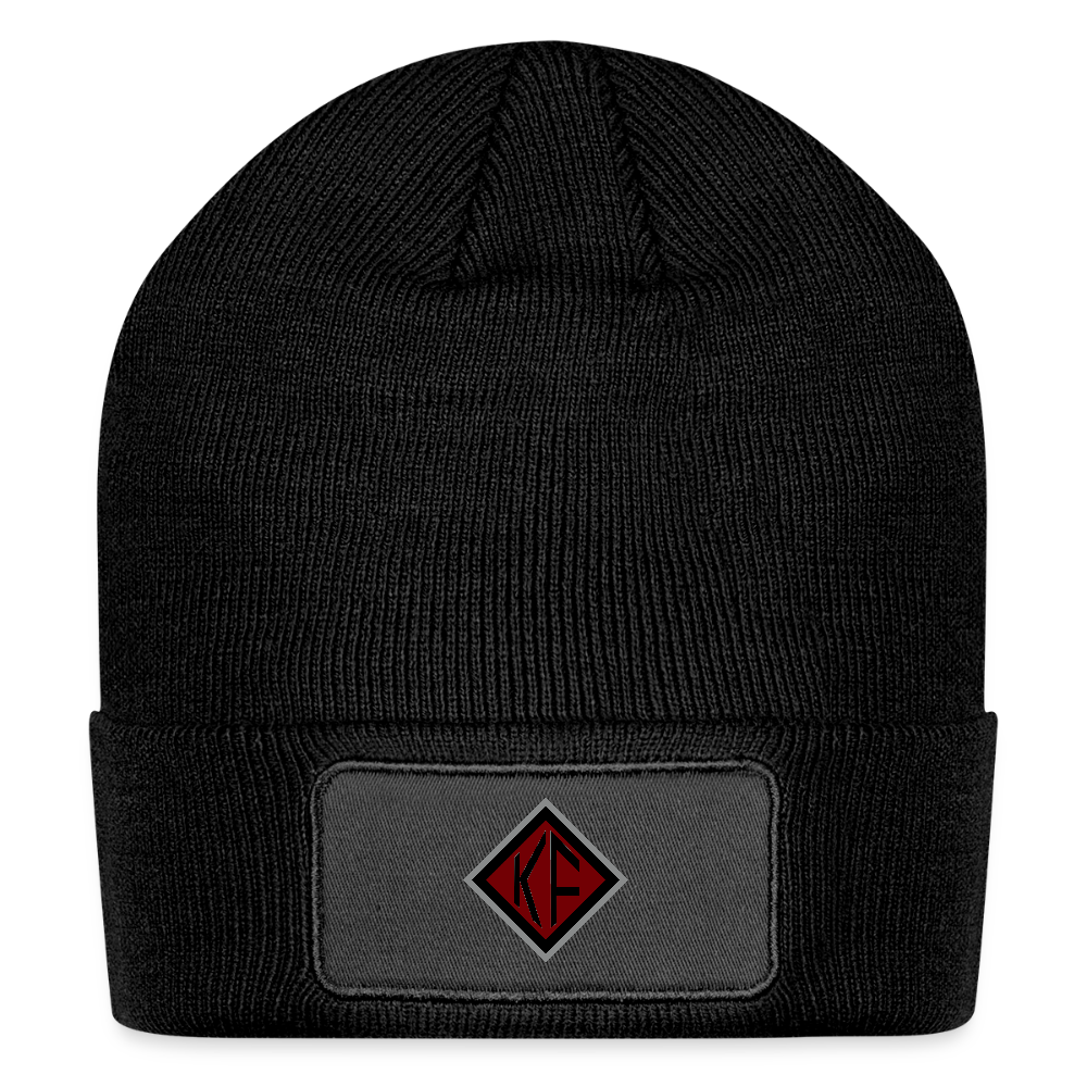 Logo Patch Beanie - black