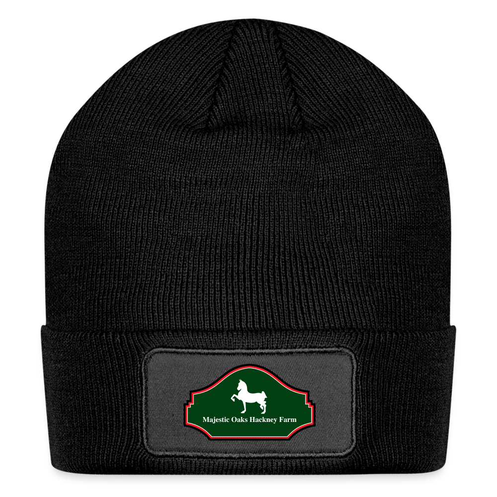 Logo Patch Beanie - black