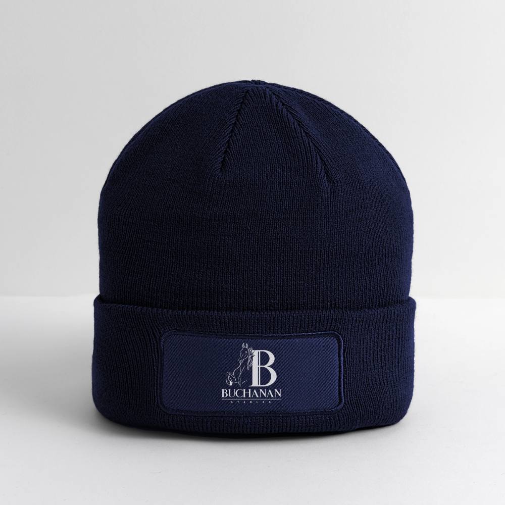 Logo Patch Beanie - navy