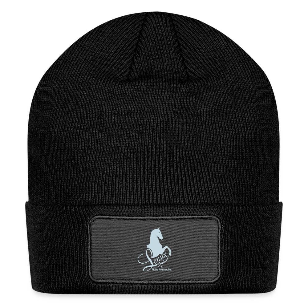 Logo Patch Beanie - black
