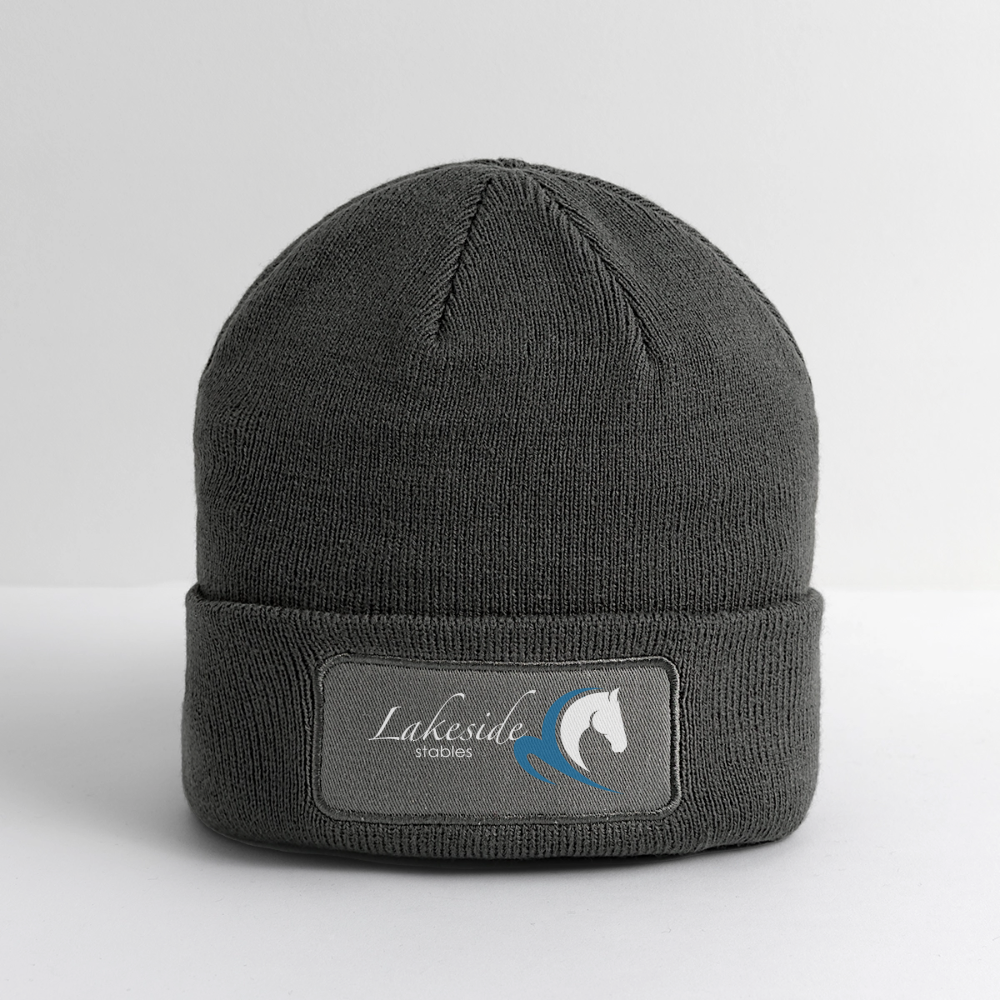 Logo Patch Beanie - charcoal grey
