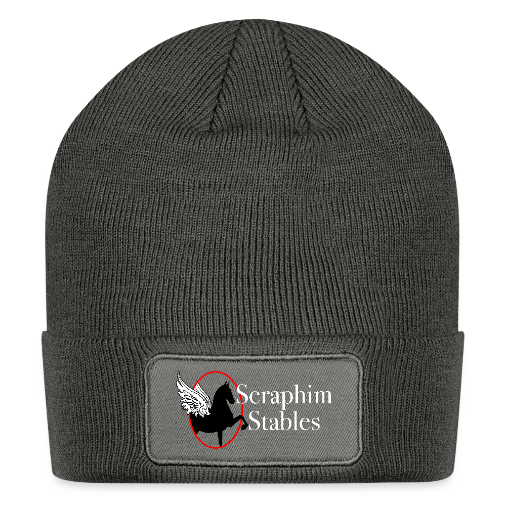 Logo Patch Beanie - charcoal grey