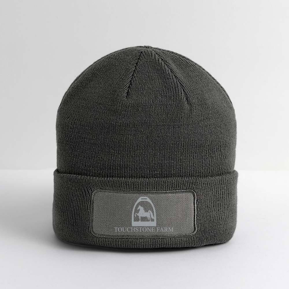 Logo Patch Beanie - charcoal grey