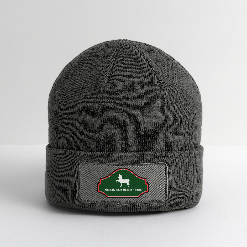 Logo Patch Beanie - charcoal grey