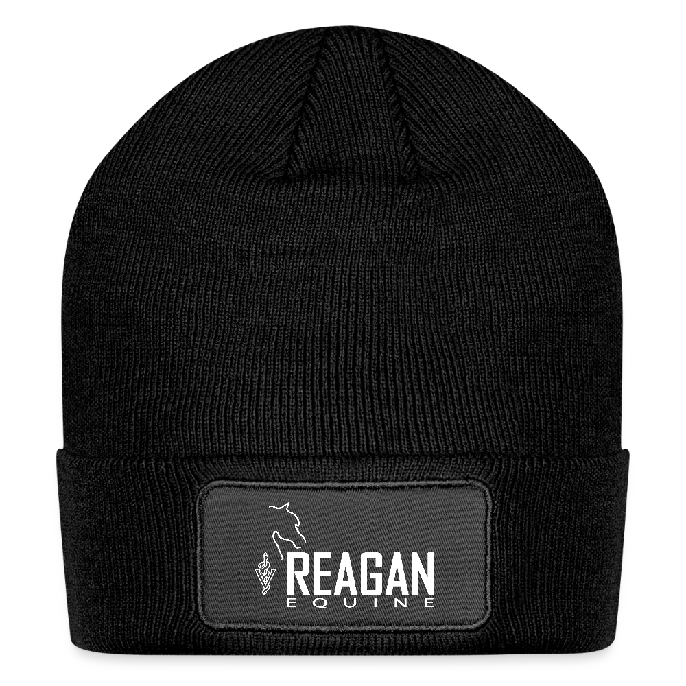 Logo Patch Beanie - black