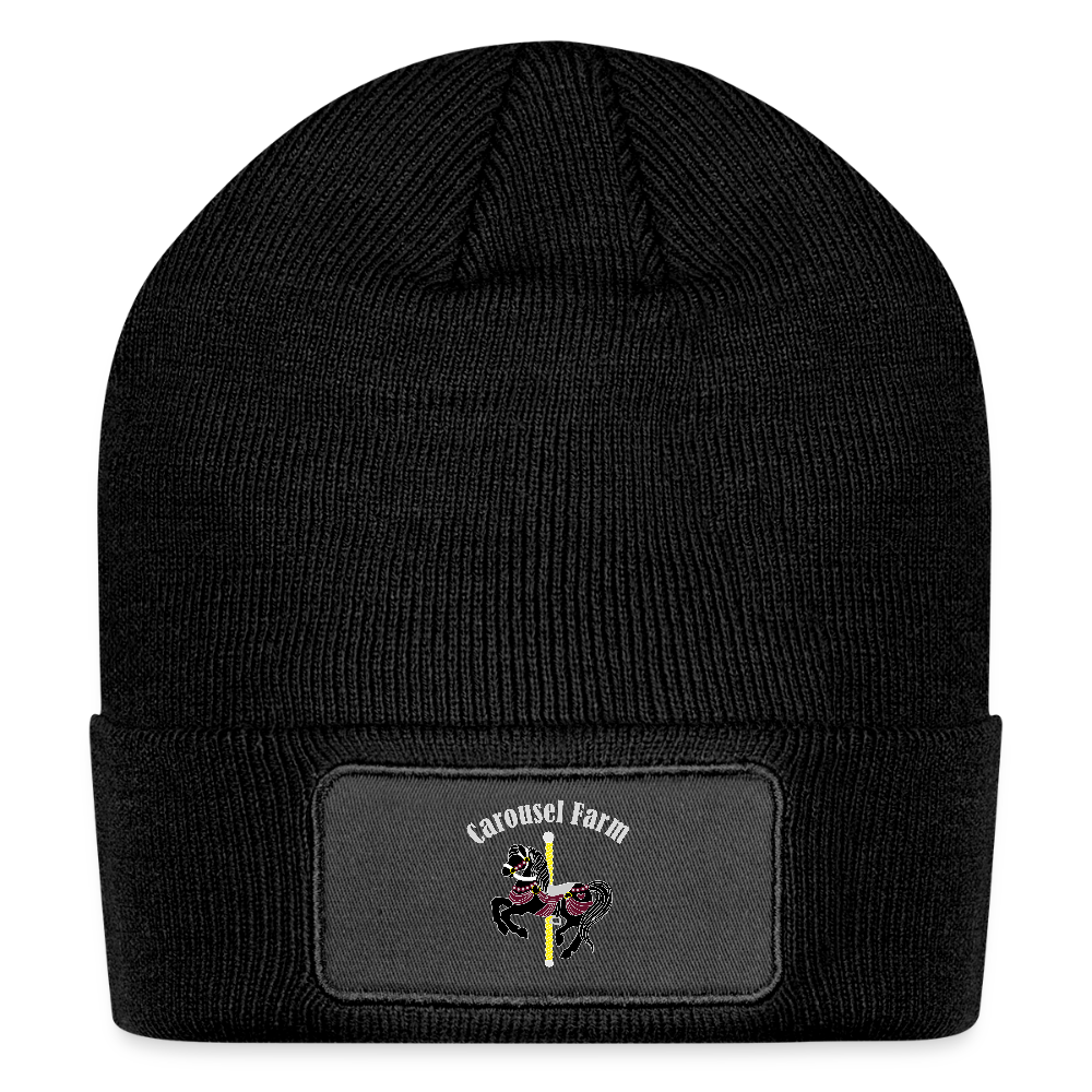 Logo Patch Beanie - black