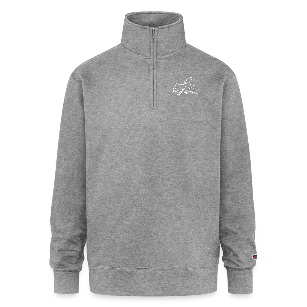 Champion Unisex Quarter Zip Sweatshirt - heather gray