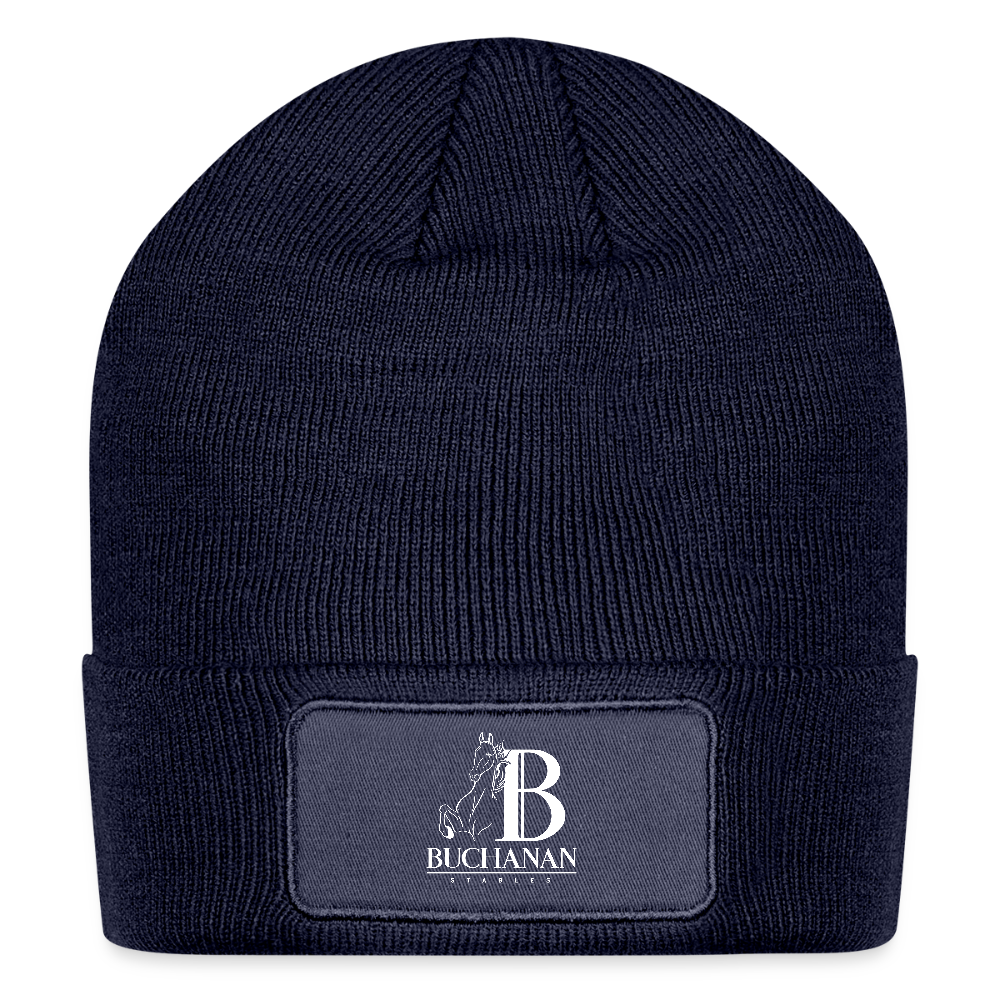 Logo Patch Beanie - navy
