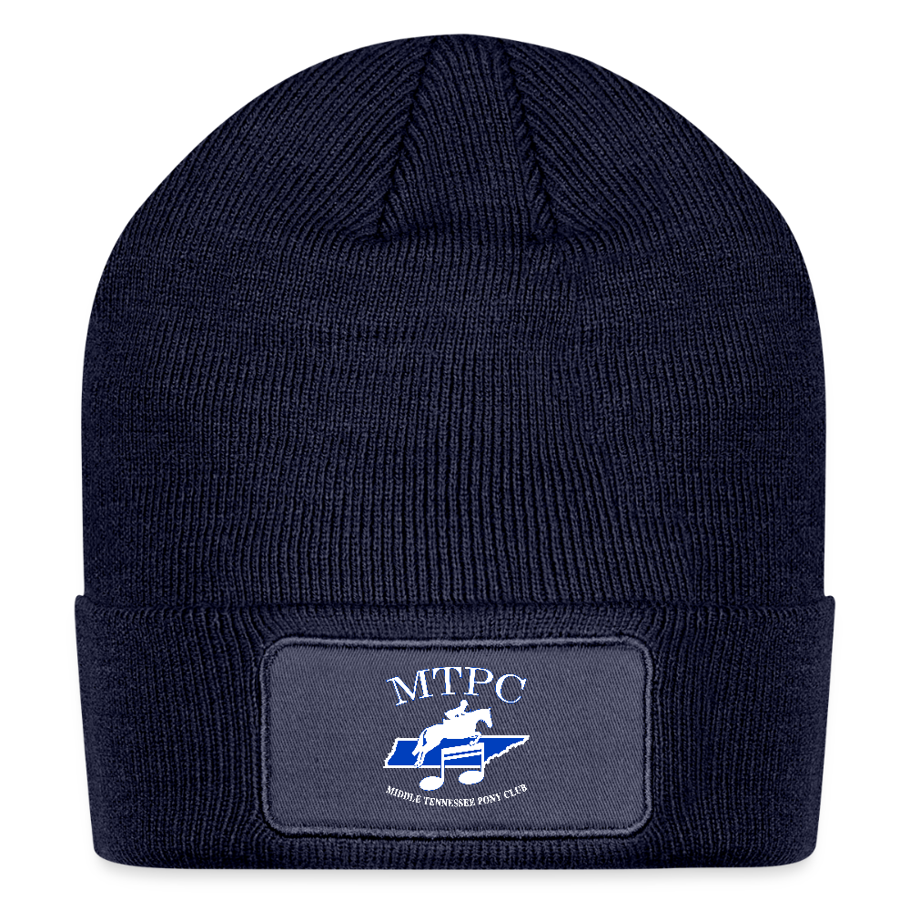 Logo Patch Beanie - navy