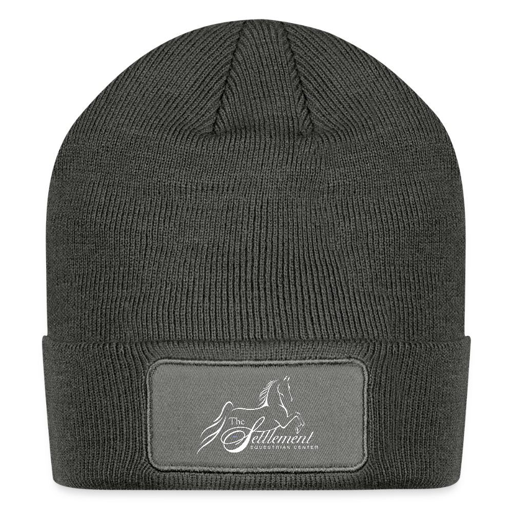 Logo Patch Beanie - charcoal grey