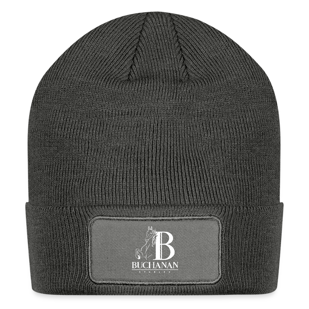 Logo Patch Beanie - charcoal grey