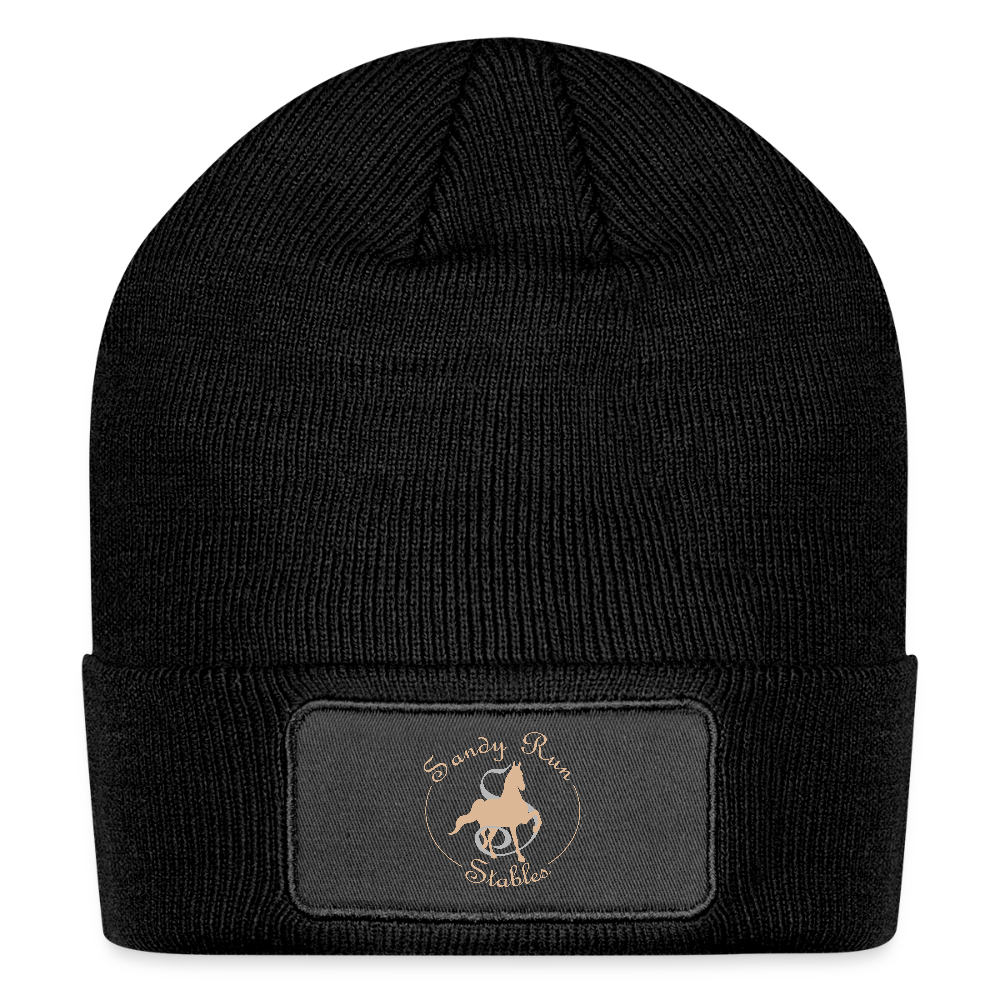 Logo Patch Beanie - black
