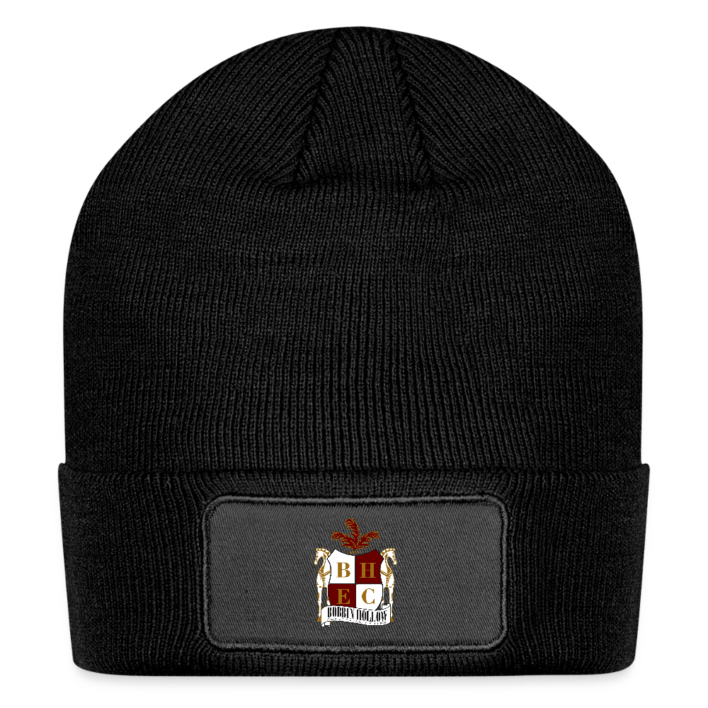 Logo Patch Beanie - black