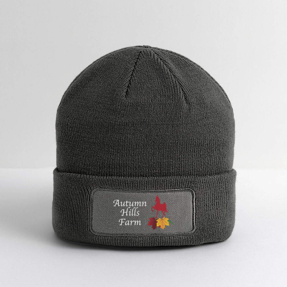 Logo Patch Beanie - charcoal grey