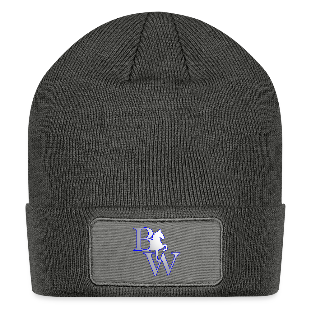 Logo Patch Beanie - charcoal grey