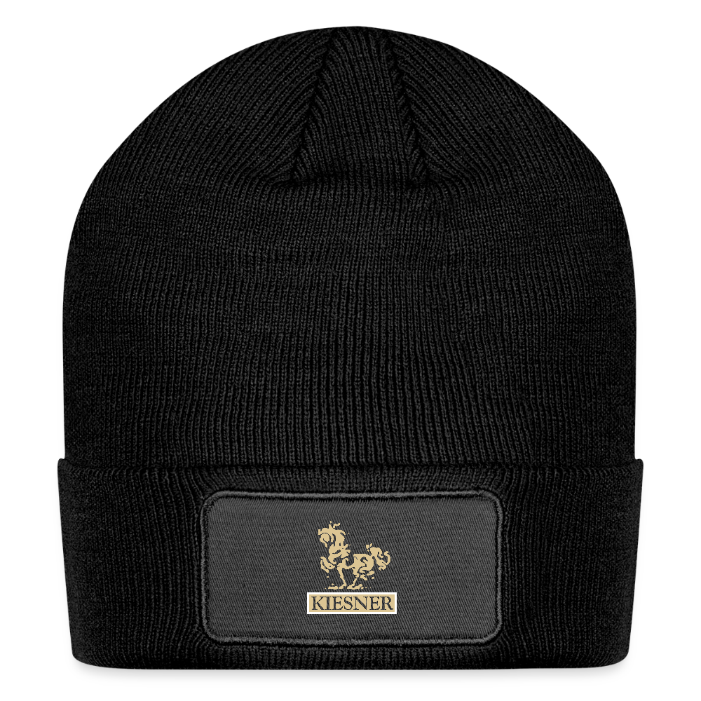 Logo Patch Beanie - black
