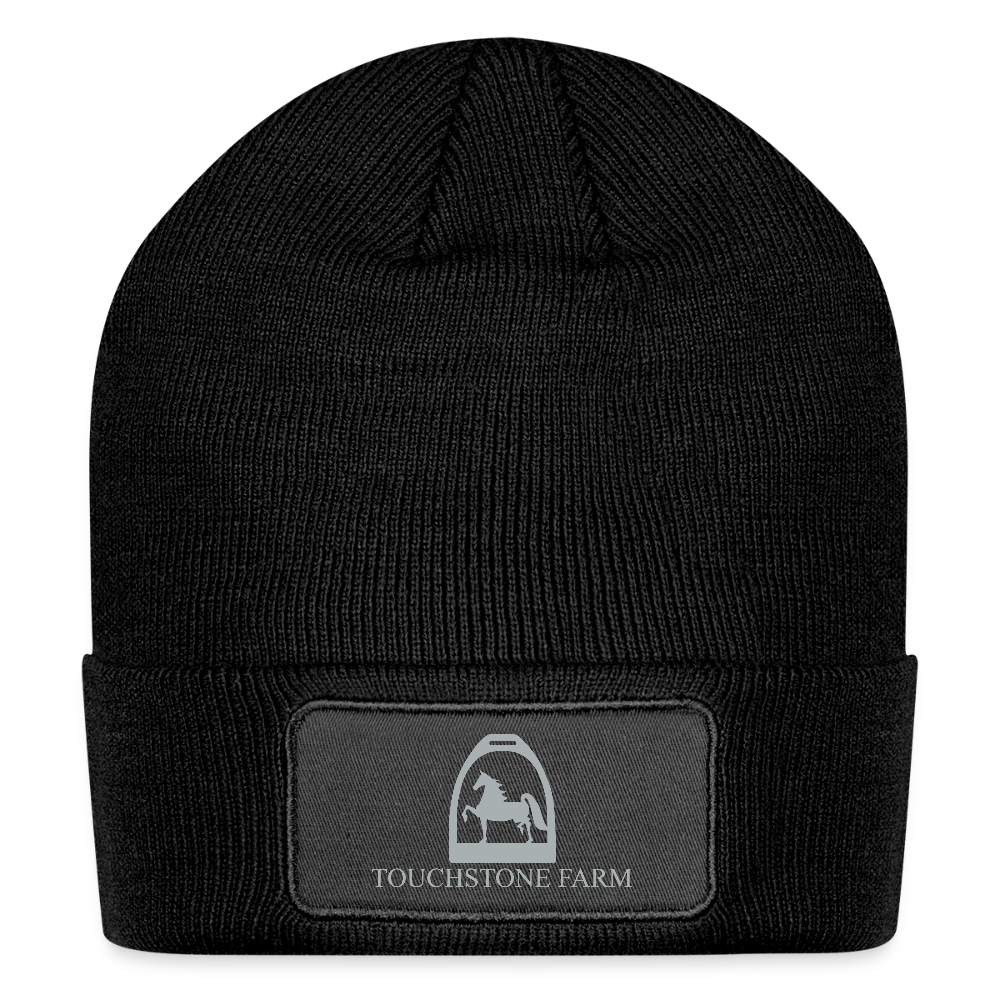Logo Patch Beanie - black