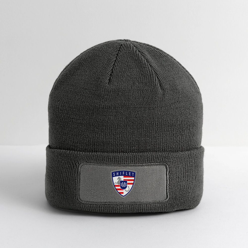Logo Patch Beanie - charcoal grey