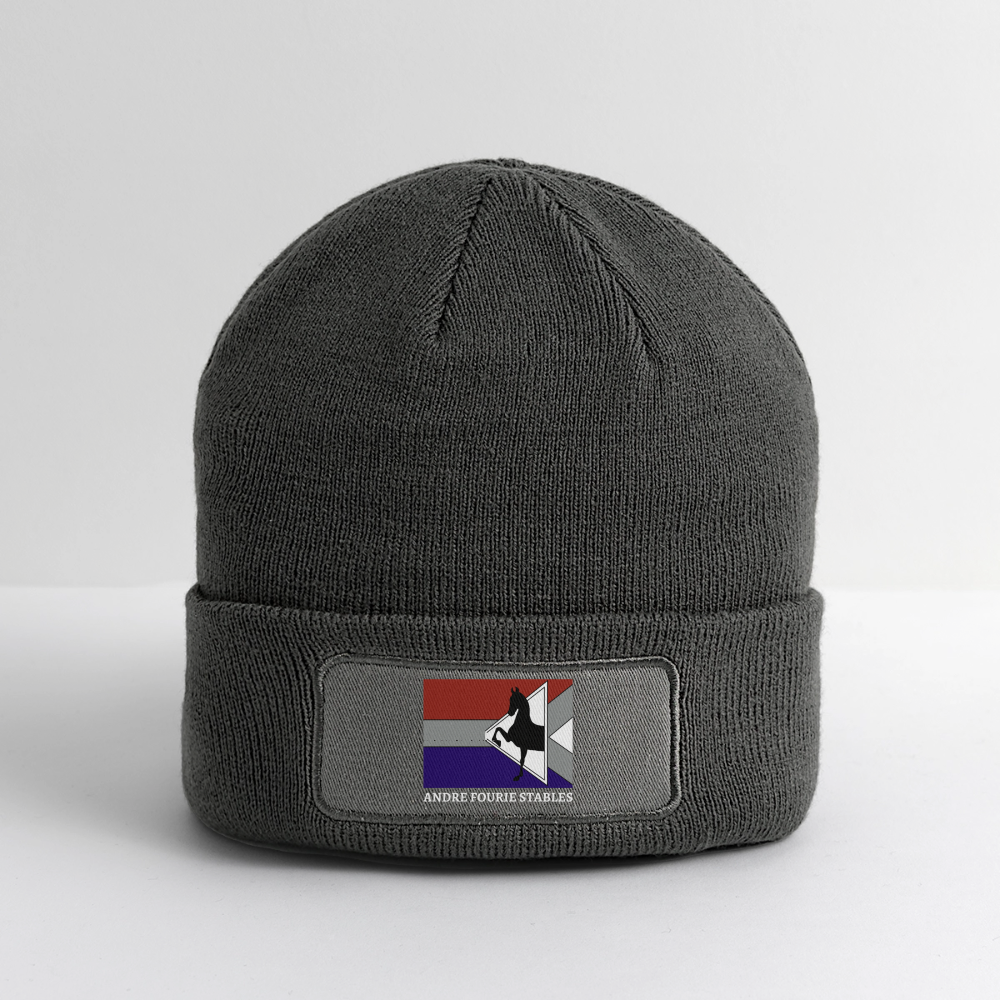 Logo Patch Beanie - charcoal grey