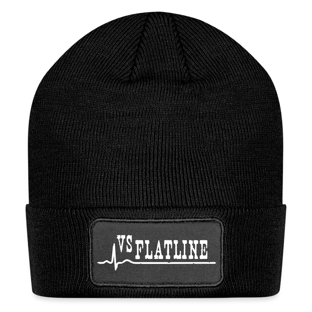 Logo Patch Beanie - black