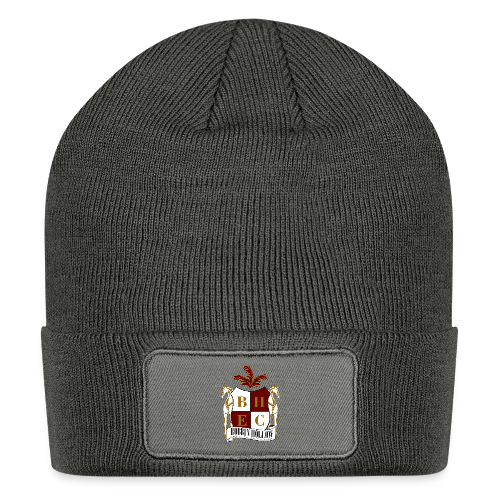 Logo Patch Beanie - charcoal grey