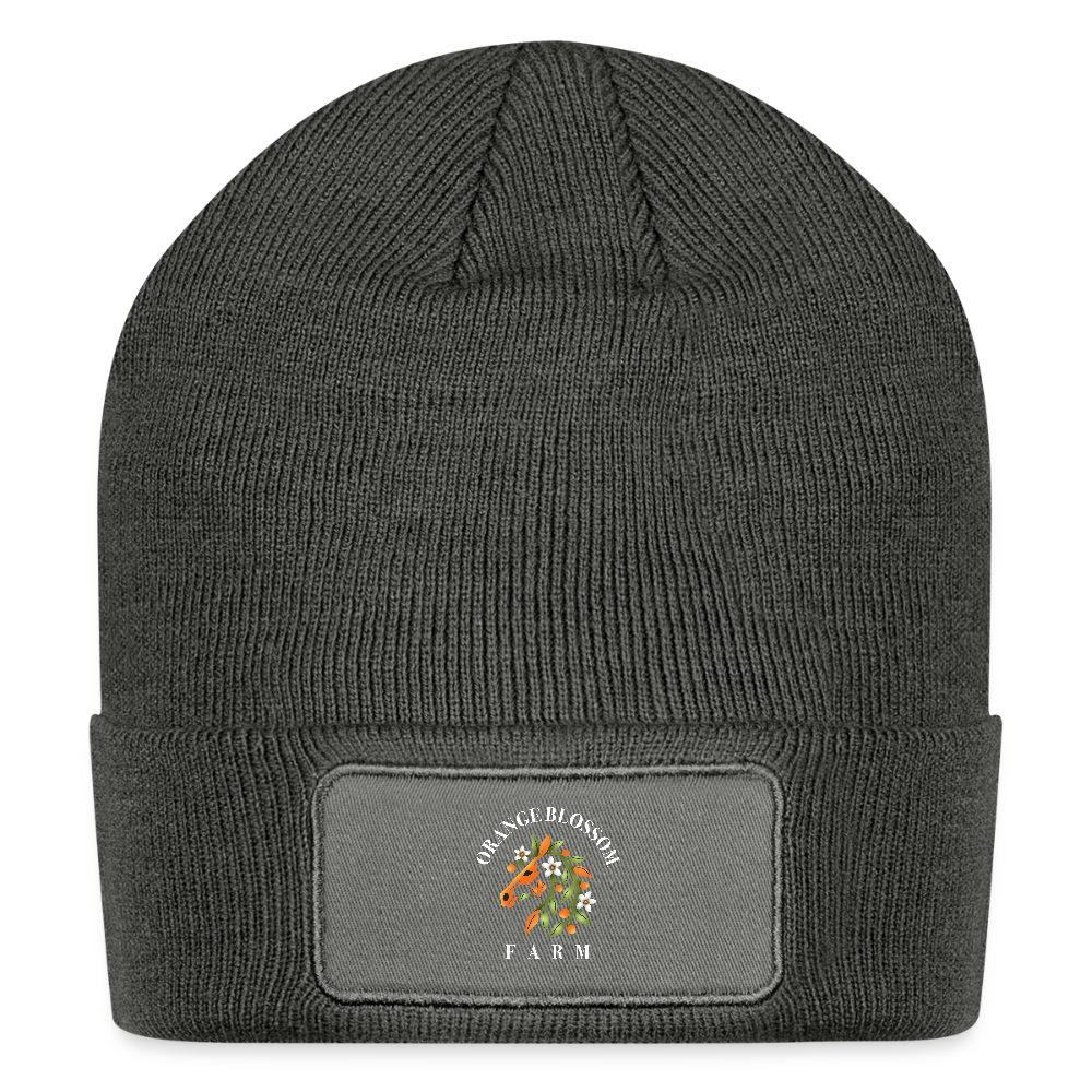 Logo Patch Beanie - charcoal grey