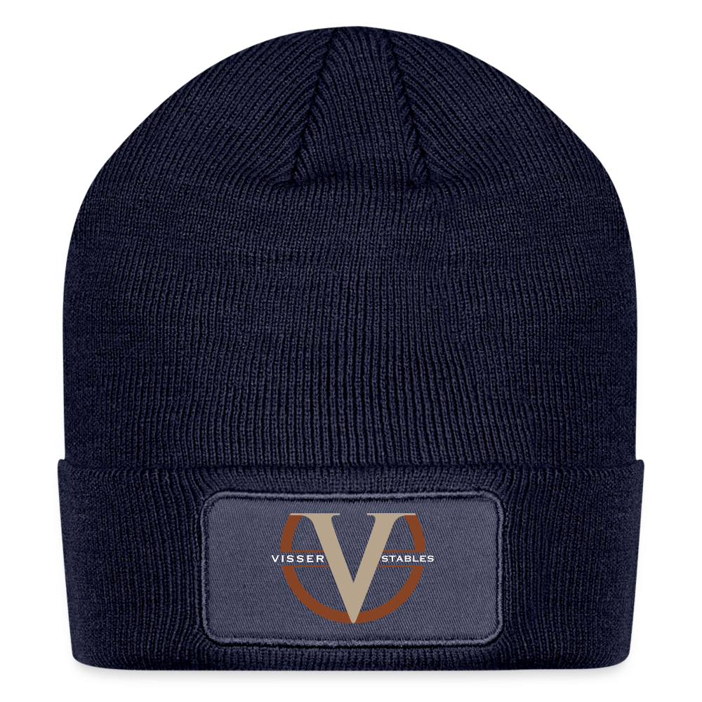 Logo Patch Beanie - navy