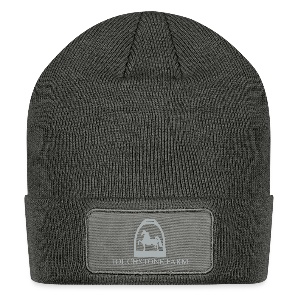 Logo Patch Beanie - charcoal grey