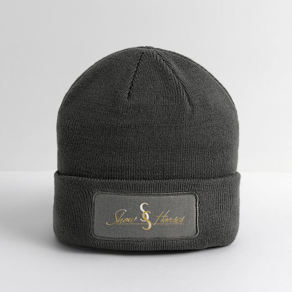 Logo Patch Beanie - charcoal grey