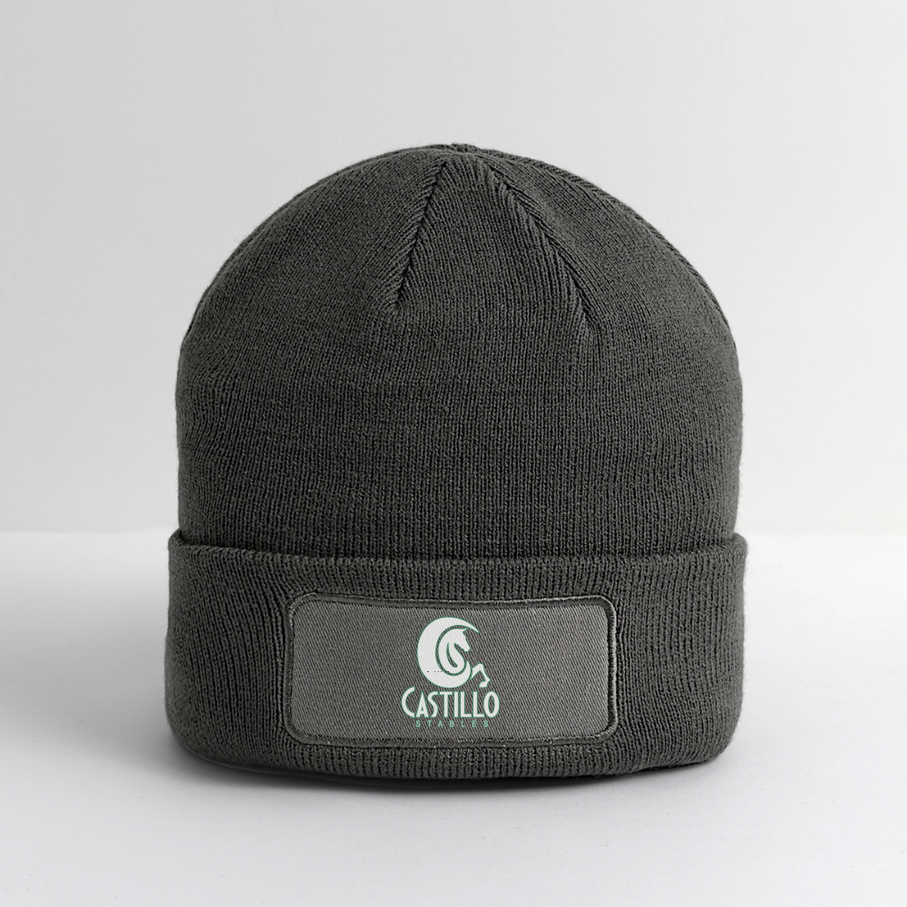 Logo Patch Beanie - charcoal grey