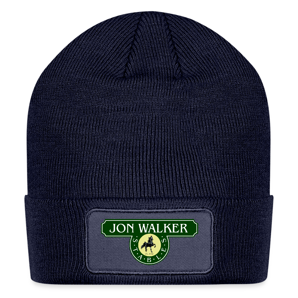 Logo Patch Beanie - navy