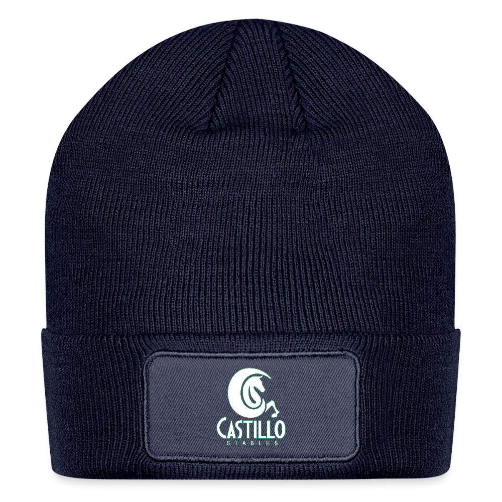 Logo Patch Beanie - navy