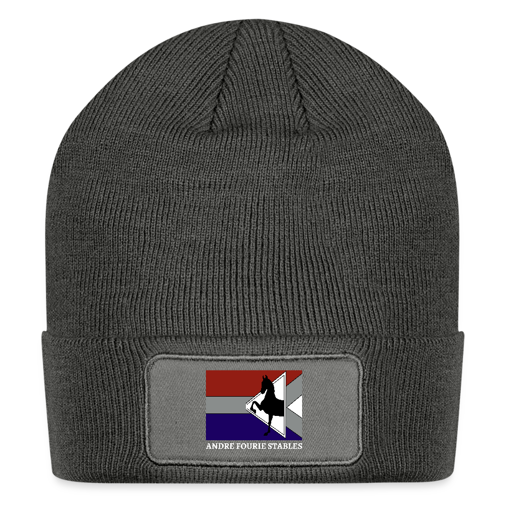 Logo Patch Beanie - charcoal grey
