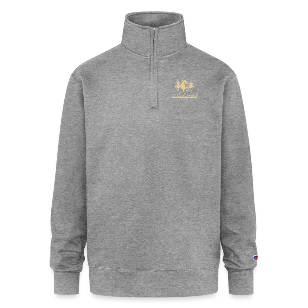 Champion Unisex Quarter Zip Sweatshirt - heather gray