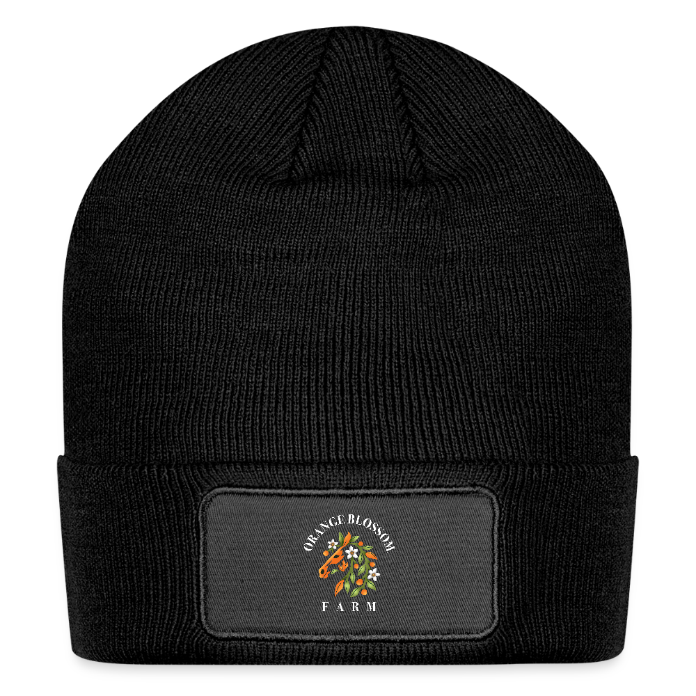 Logo Patch Beanie - black