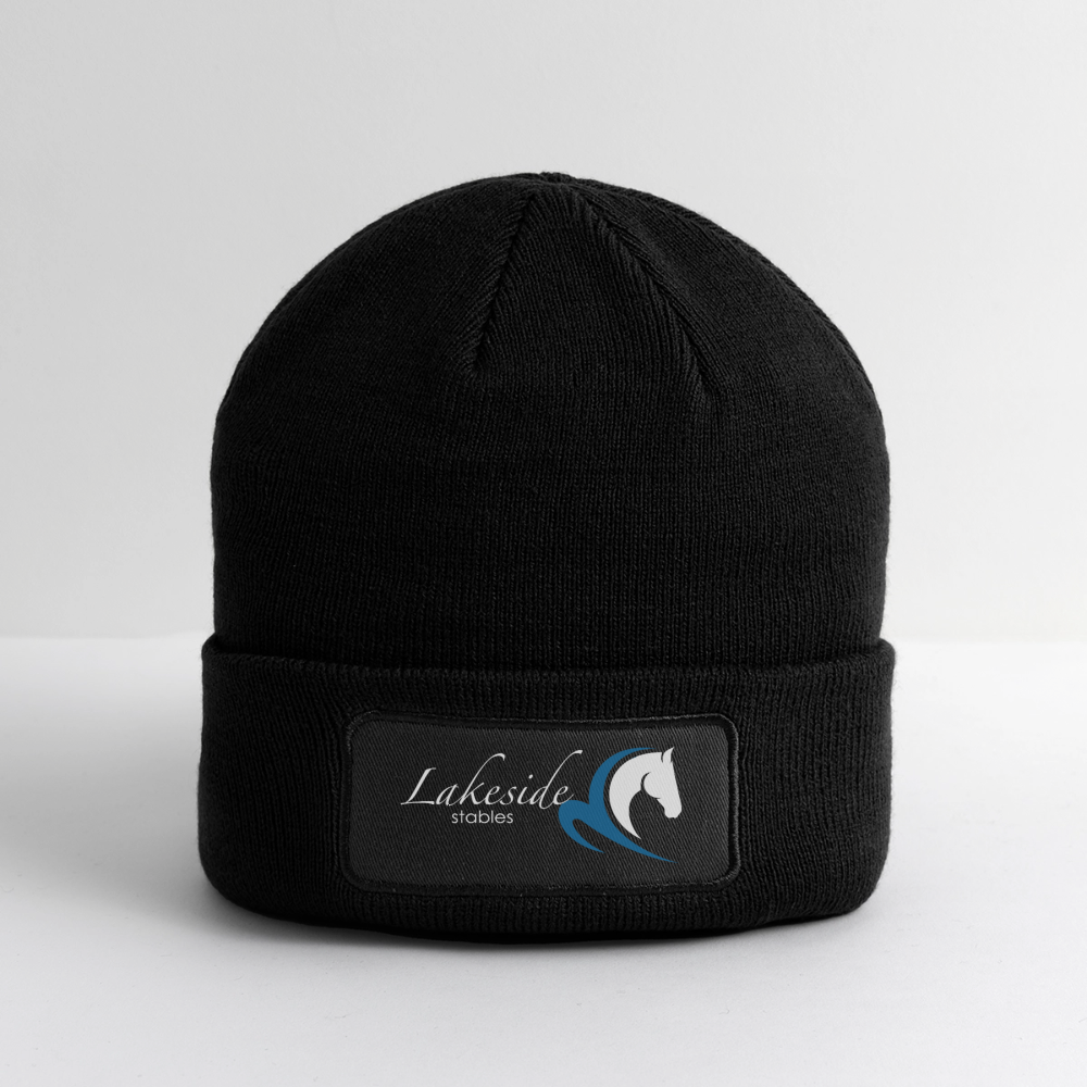 Logo Patch Beanie - black