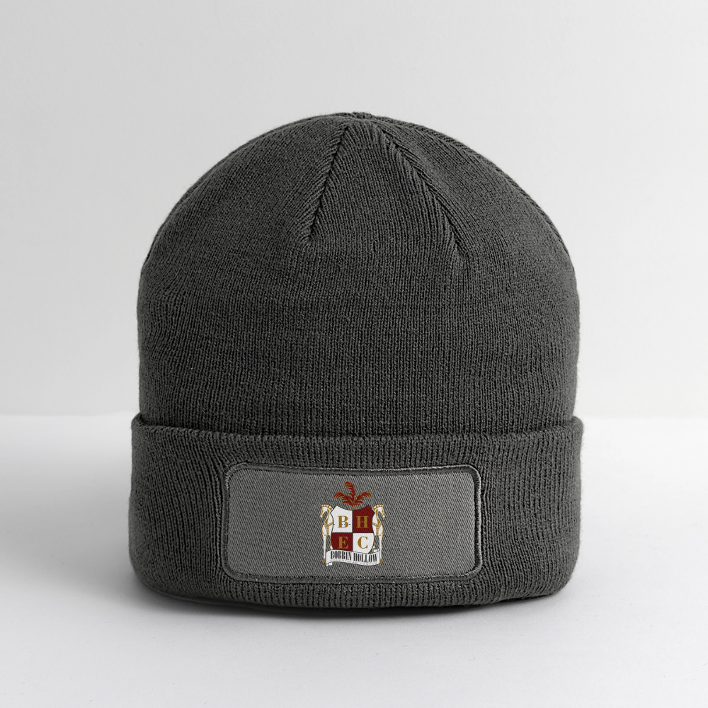 Logo Patch Beanie - charcoal grey