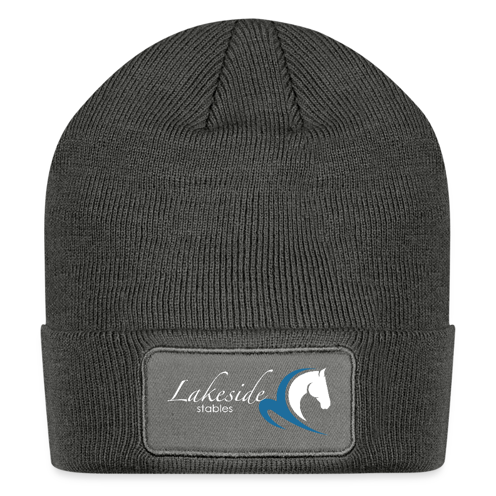 Logo Patch Beanie - charcoal grey