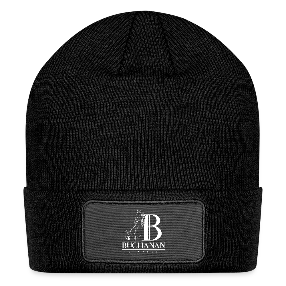 Logo Patch Beanie - black